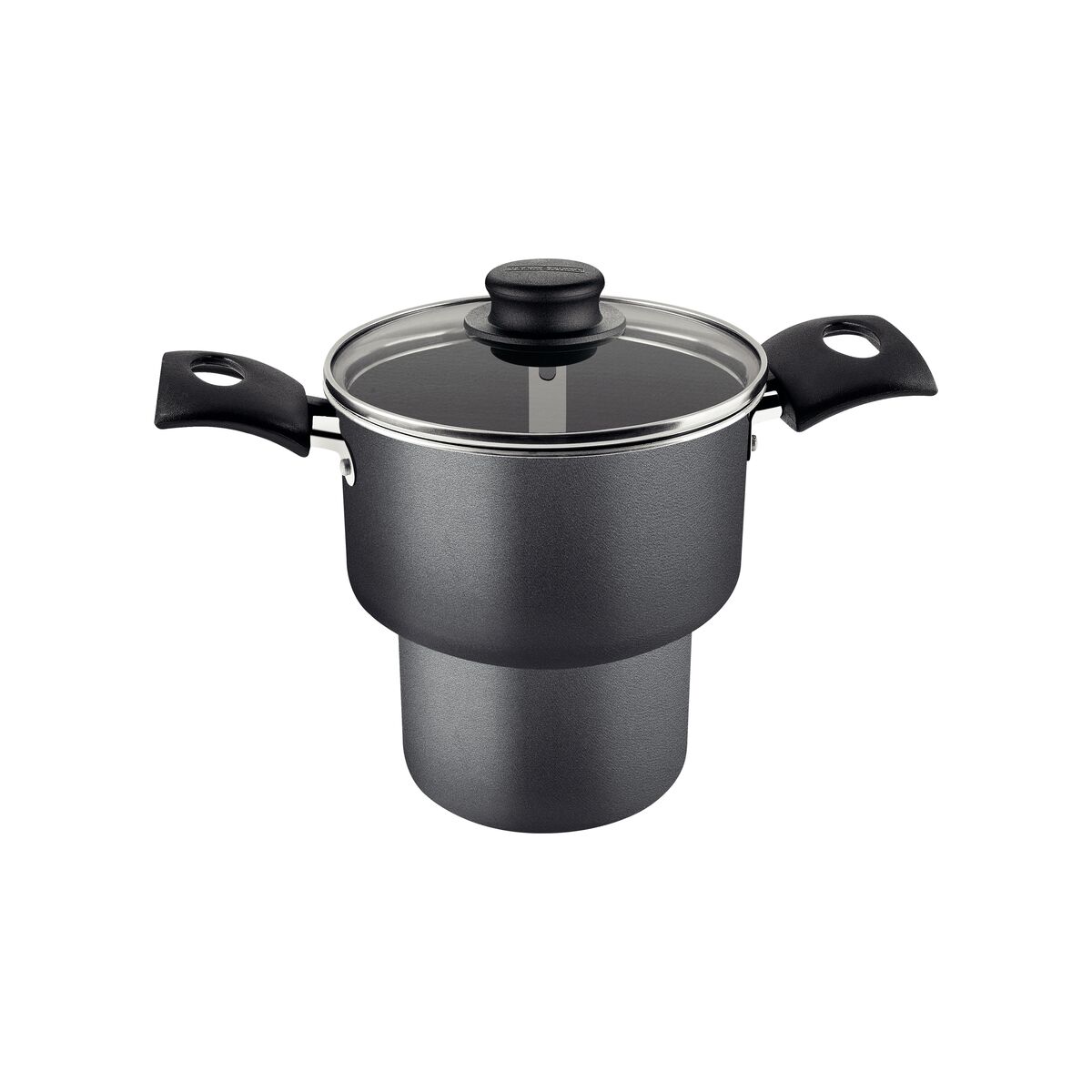 Cuscuzeira Tramontina Turim em Alumínio com Revestimento Interno e Externo em Antiaderente Starflon Max Chumbo 14 cm 1,9 L - Edição Especial